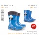 от 19 Euro. Размери 22до29 номер, WATERPROOF, ВОДО-УСТОЙЧИВИ, DEMAR Бебешки и Детски LUX гумени ботуши с Подвижна Топла Подплата.  DEMAR 0402-0403-A, Светло Син